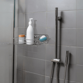 Suporte Porta Shampoo Retangular com Ventosa Cromado - Ela Decora